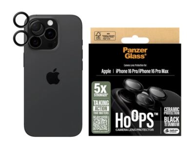 PanzerGlass® Hoops™ Ceramic Kameralinsebeskytter iPhone 16 Pro | 16 Pro Max
