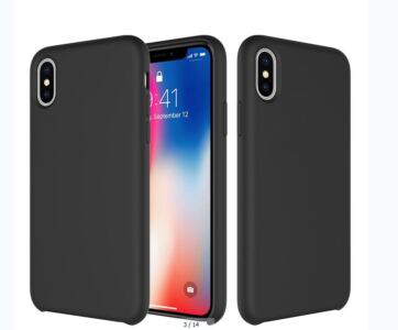 Hello Premium Silicon Cover Black iPhone X/XS