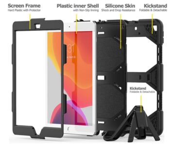 Hello Fuld Beskyttende cover m/stand u/skærmfilm til iPad 10,2" (2019/2020) 7/8/9 Gen.