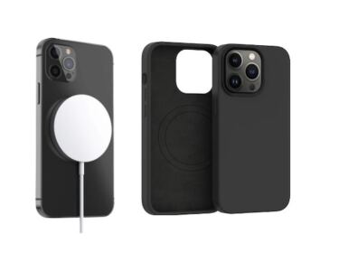 Hello MagSafe Silicone Cover Black + Hello Magsafe Charger iPhone 13