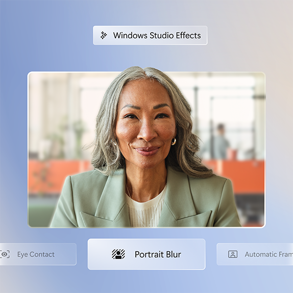 Windoes studio effect på Copilot+ PC