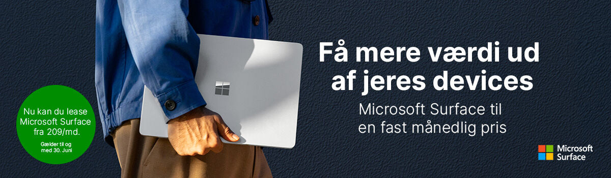 Lej din Microsoft Surface til en fast månedlig pris