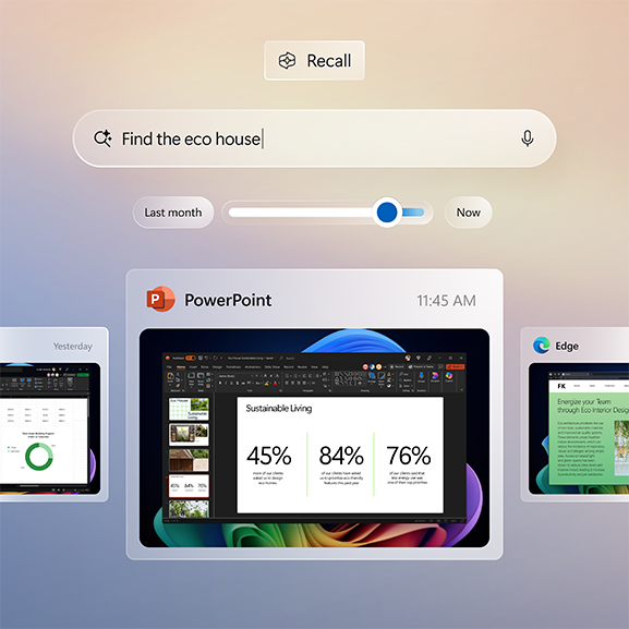 Recall funktion på Copilot+ PC