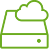 ikon grøn storage cloud