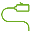 ikon grøn kabel