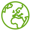 ikon grøn globus