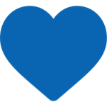 blå hjerte